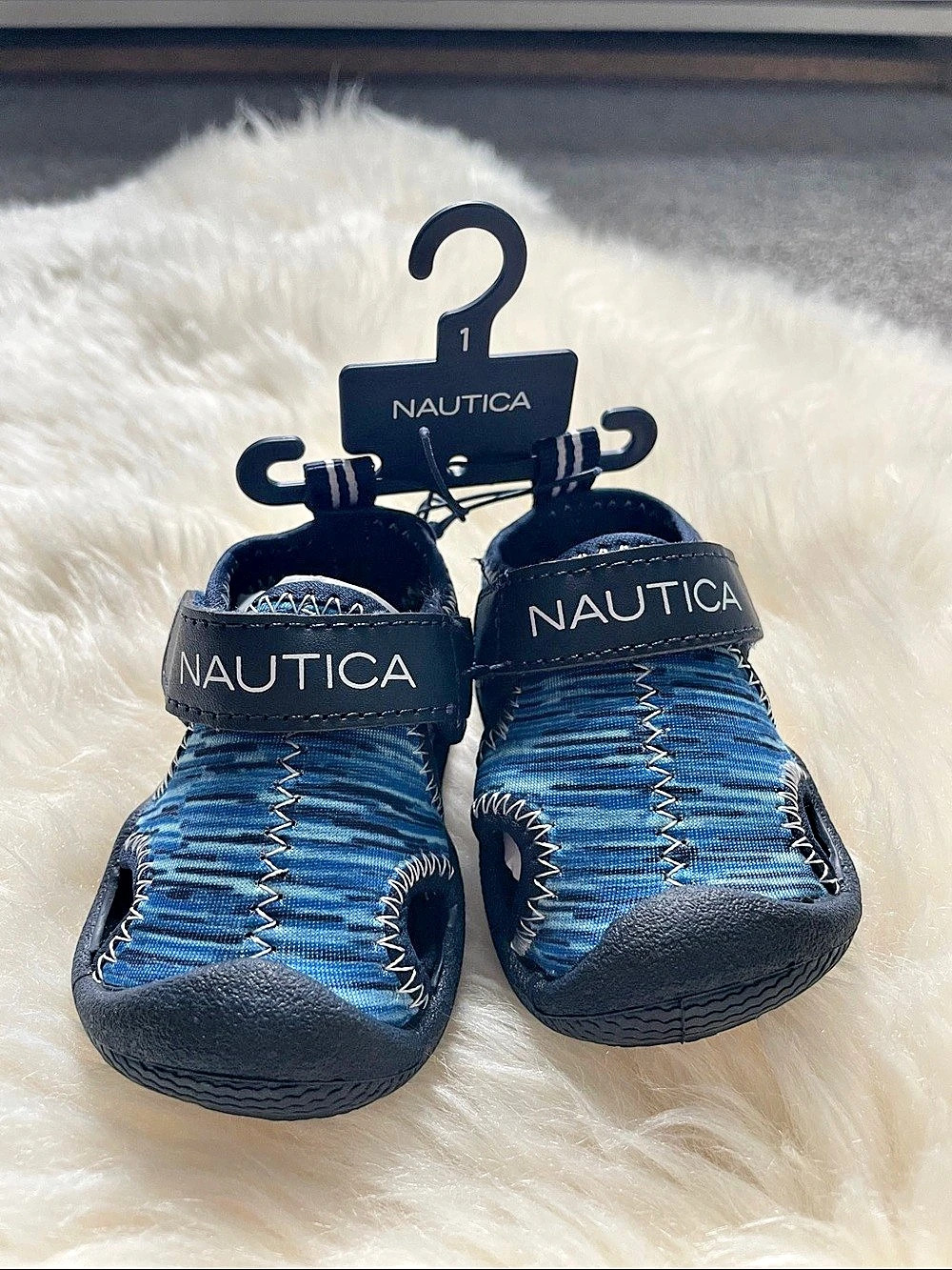 Nautica Baby US 1 Blue & Black Sandals New